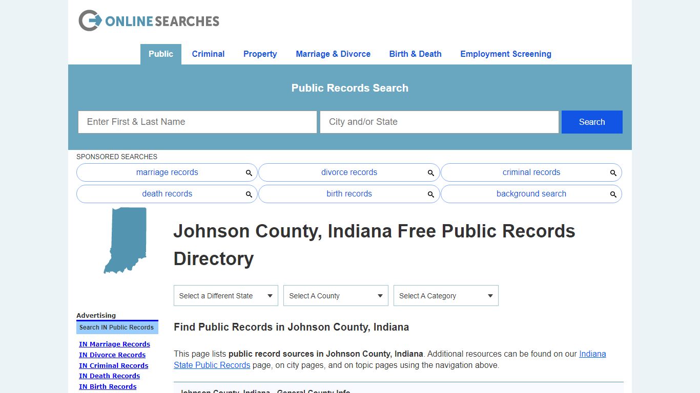 Johnson County, Indiana Public Records Directory